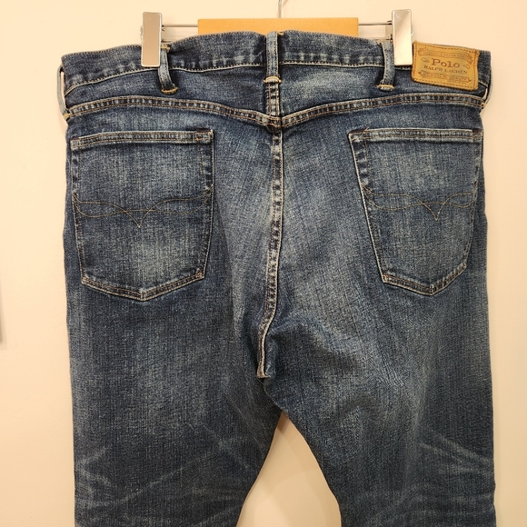 Polo Ralph Lauren Jeans Mens 38x30 Blue Hampton Relaxed Straight Stretch *Mexico - Picture 4 of 14